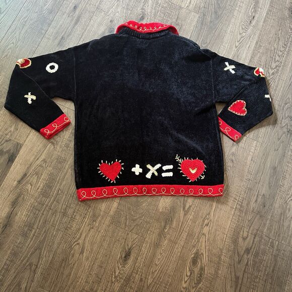 Vintage Berek Women’s Sweater XL Embroidered Heart - Picture 2 of 5